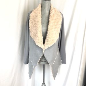 Favlux Style: Bluish rustic-chic faux suede jacket